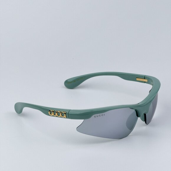 Gucci Women BRAND NEW Sunglasses Green Silver Mirror Mask GG1774S 005 - Picture 7 of 11